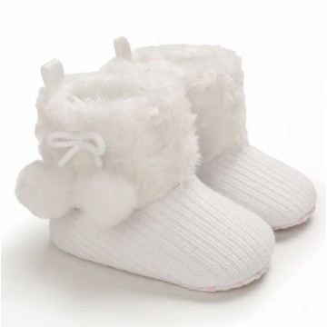 White Baby Girl Winter Boots